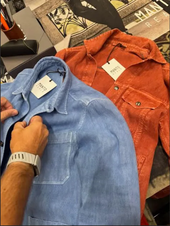 Distretto menswear collection displayed at Chicago Collective during Garmany's Spring Summer 2027 buying season