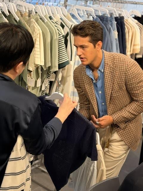 Garmany team reviewing menswear collections during the Spring Summer 2027 buying season at Chicago Collective