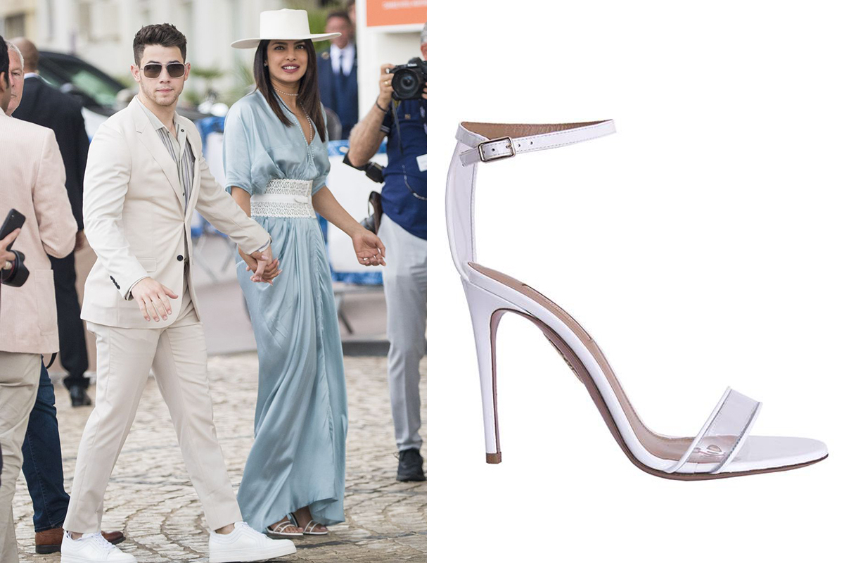 Priyanka Chopra makes a Cannes style statement in Aquazzura sandals